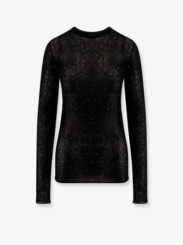 Pinko Pico Wool Top With Rhinestones