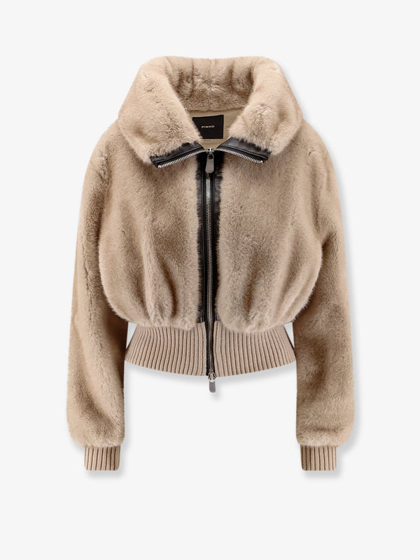 Pinko Bagels Synthetic Fur Jacket