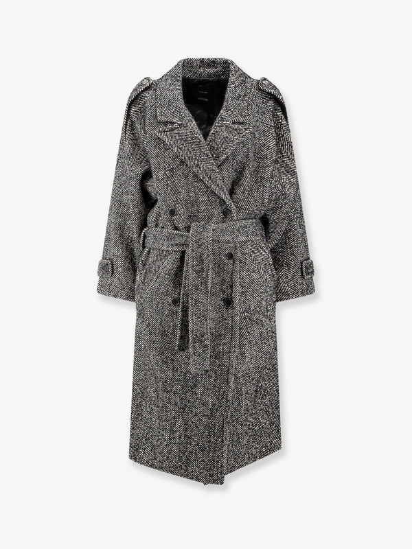 Pinko Carrube Chevron Cloth Coat