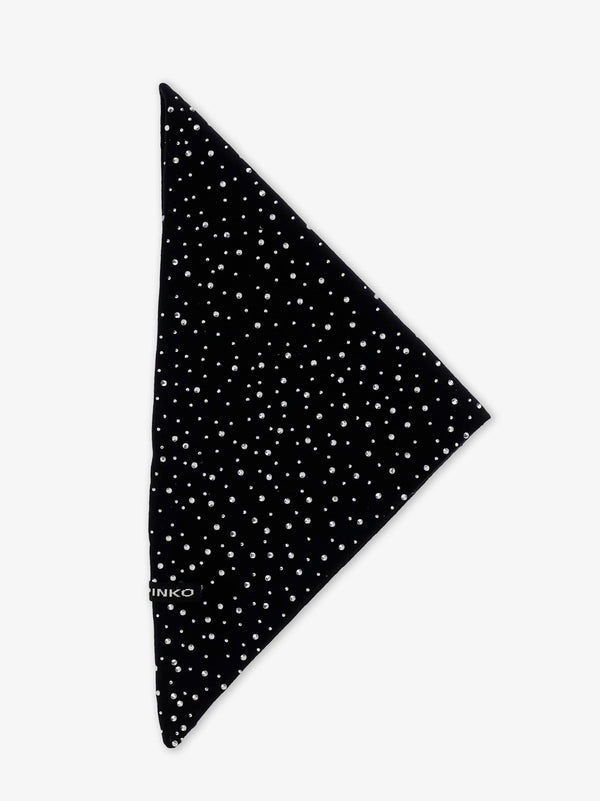 Pinko Svizzera Wool Scarf With Rhinestones