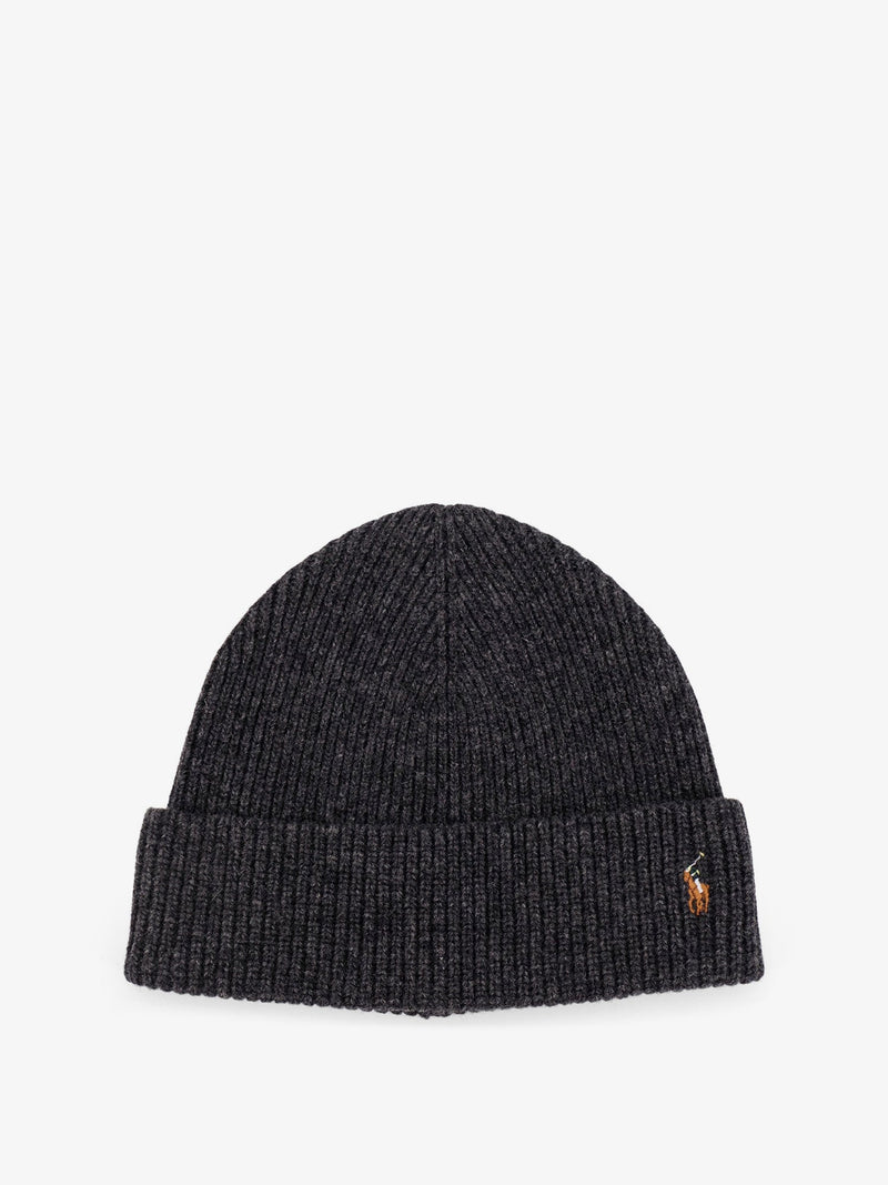 Polo Ralph Lauren Polo Ralph Lauren Wool Blend Beanie Hat Grey - World Class Fashion
