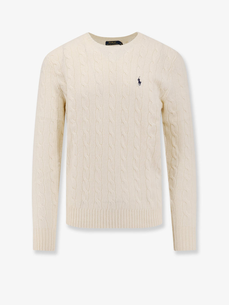 Polo Ralph Lauren Suéter de punto trenzado de lana y cachemir Polo Ralph Lauren blanco - World Class Fashion