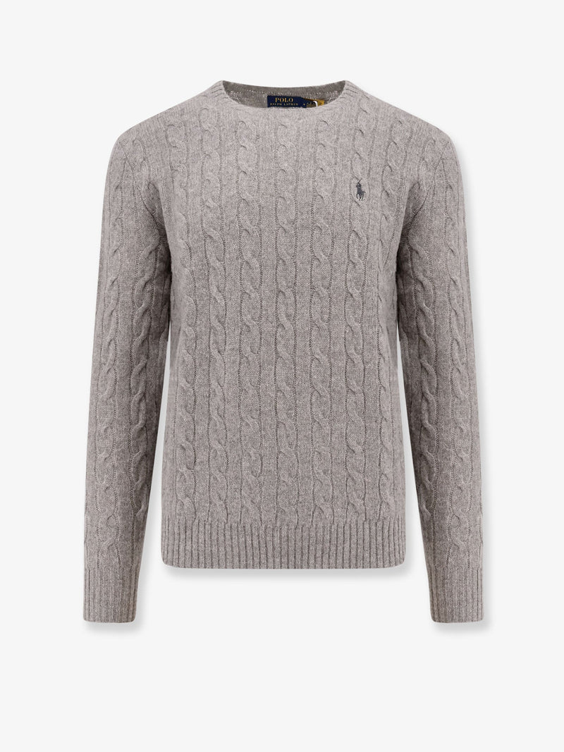Polo Ralph Lauren Polo Ralph Lauren Suéter de lana y cachemira de punto trenzado, color gris - World Class Fashion