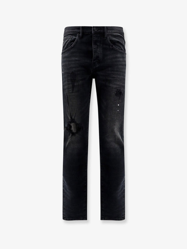 Purple Brand Dropped Fit Black Denmim Trousers