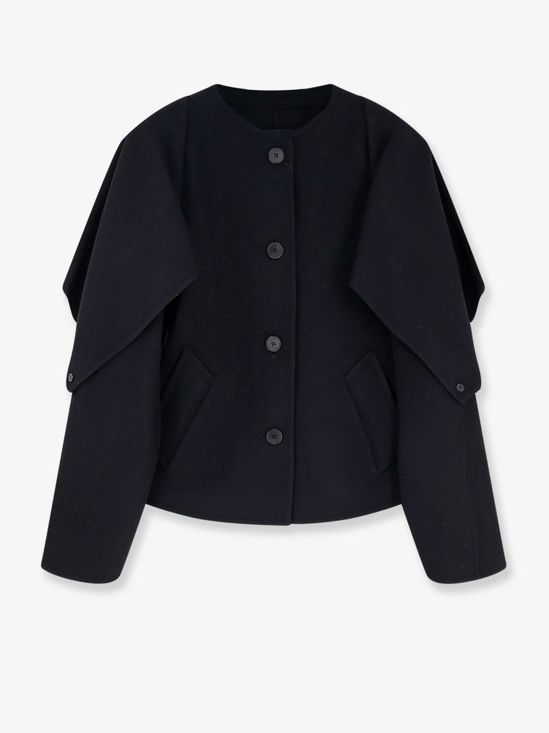 R2W Chaqueta R2W Catran de lana y cachemir negra - World Class Fashion