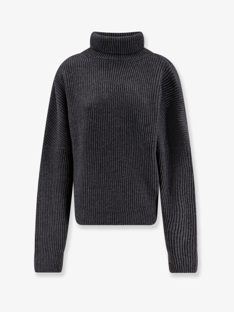 R2W R2W Jersey de cuello alto de lana y cachemira gris para mujer - World Class Fashion