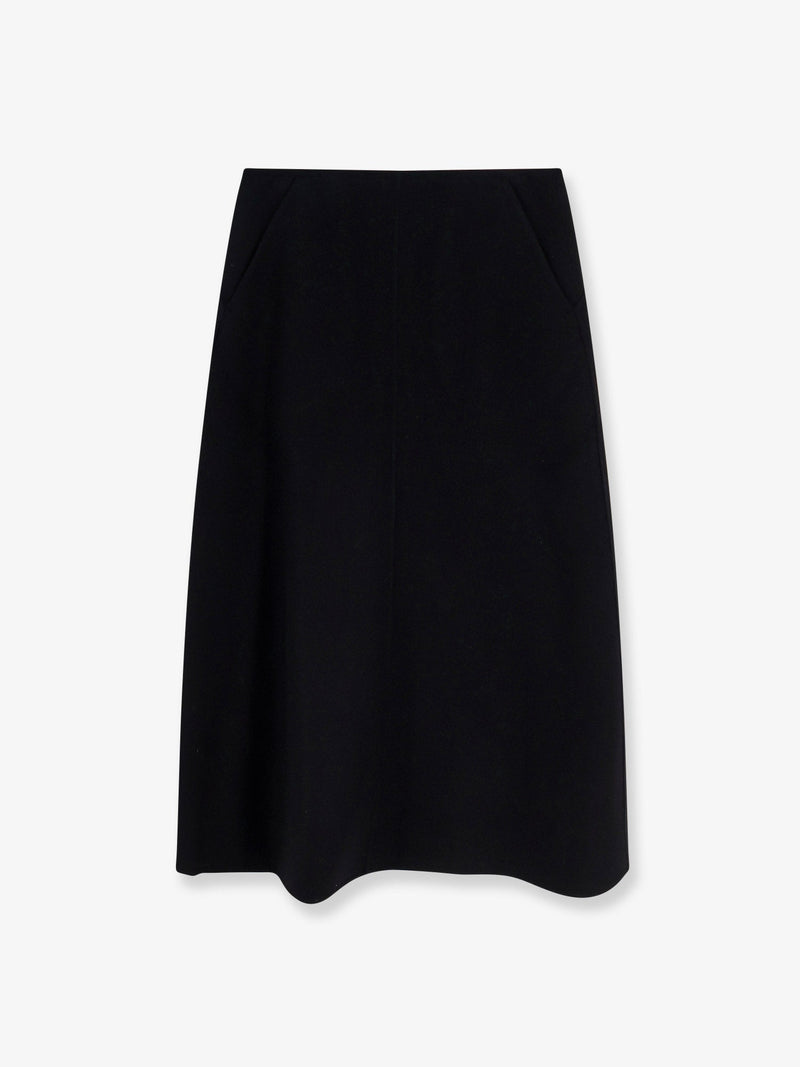 R2W R2W Falda de lana y cachemira Catran Midi negra - World Class Fashion