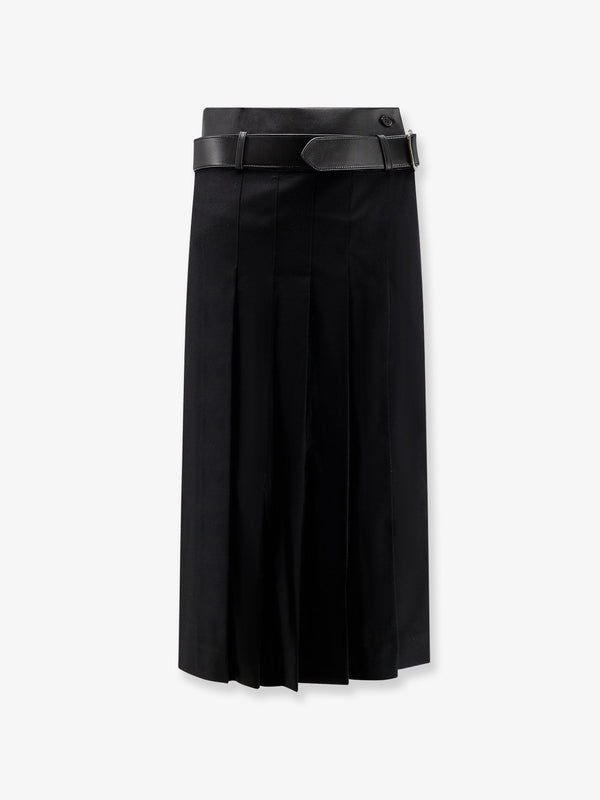 R2W Nayla Pleated Wool Trousers Skirt