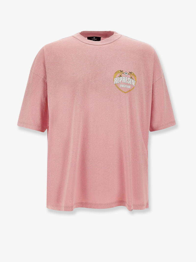Represent Represent Cotton T-Shirt With Distressed Effect Pink - World Class Fashion