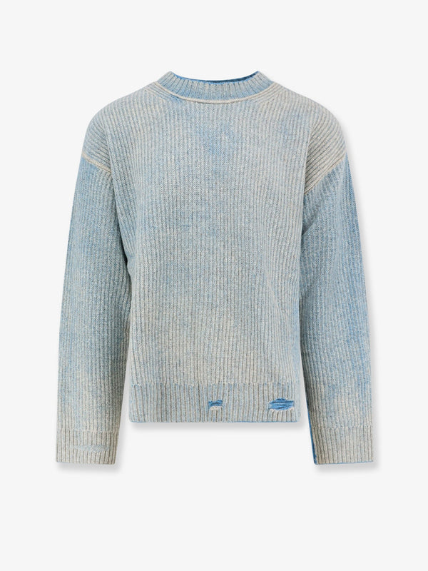 Represent Reversible Wool Sweater With Distressed Effect