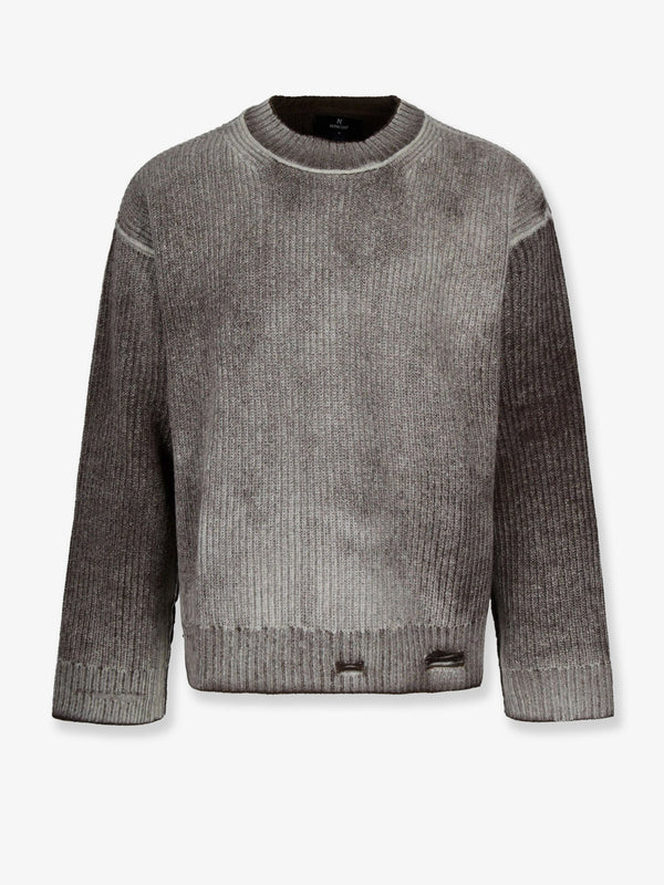 Represent Reversible Wool Sweater With Destroyed Effect