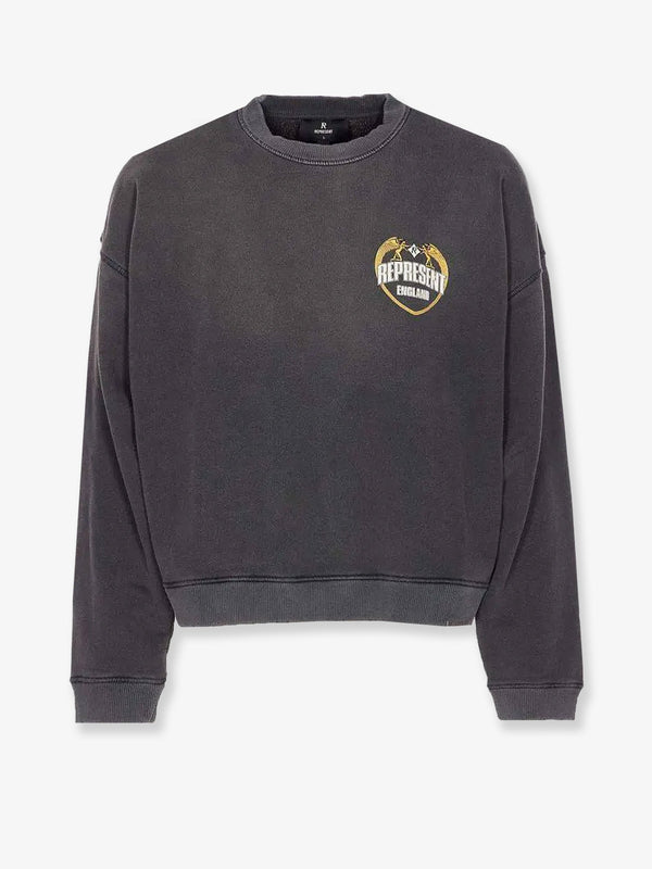 Represent Cotton Sweatshirt With Distressed Effect