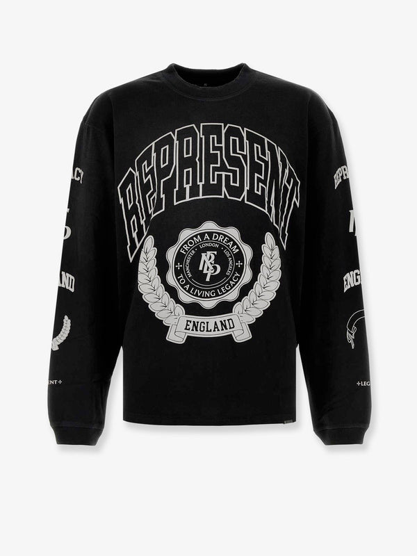 Represent Cotton Sweatshirt With Distressed Effect