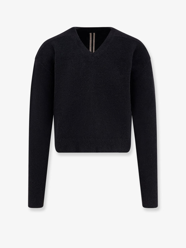 Rick Owens Tommy V Neck Alpaca Blend Sweater