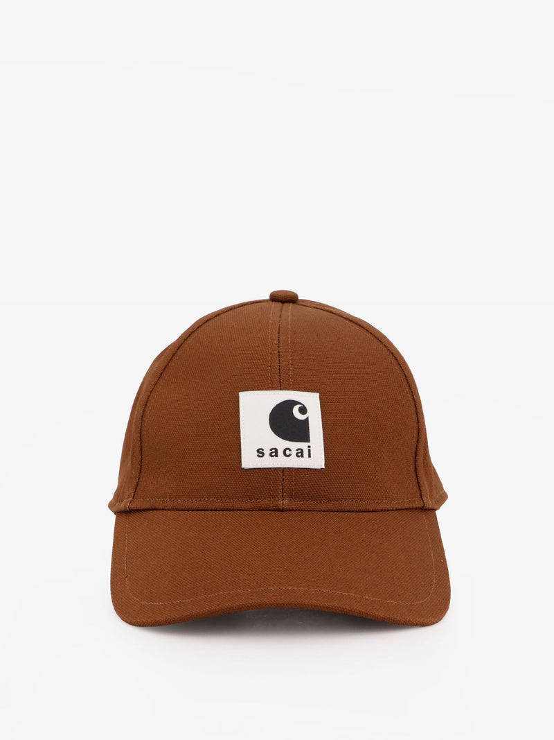 Sacai X Carhartt Wip Sacai X Carhartt Wip Duck Cotton Baseball Hat Brown - World Class Fashion