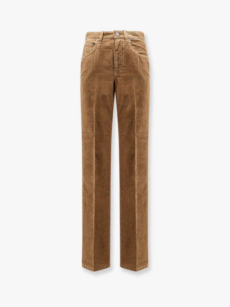 Saint Laurent Saint Laurent Clyde Corduroy Trousers Beige - World Class Fashion