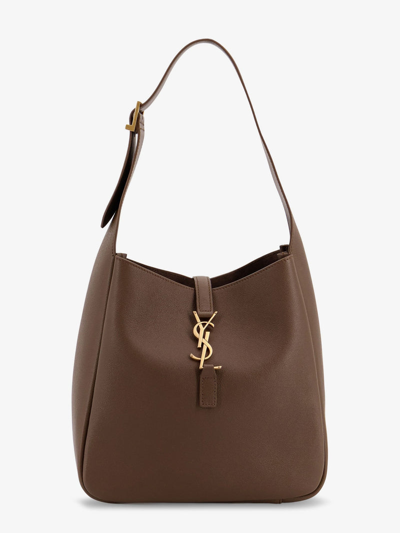 Saint Laurent Saint Laurent Le 5 à 7 Small Leather Shoulder Bag Brown - World Class Fashion