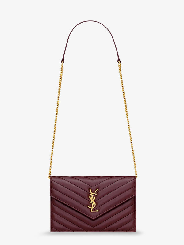 Saint Laurent Envelope Leather Shoulder Bag