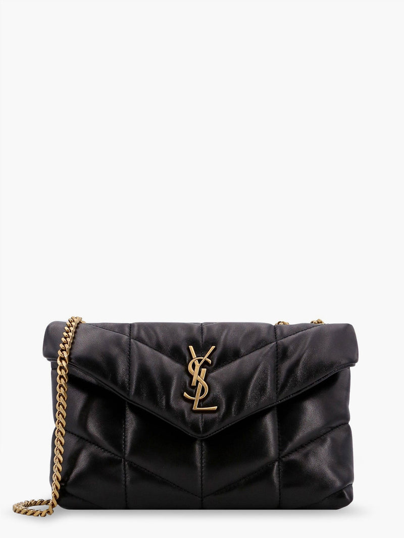 Saint Laurent Saint Laurent Loulou Puffer Toy Matelassé Leather Bag Black - World Class Fashion