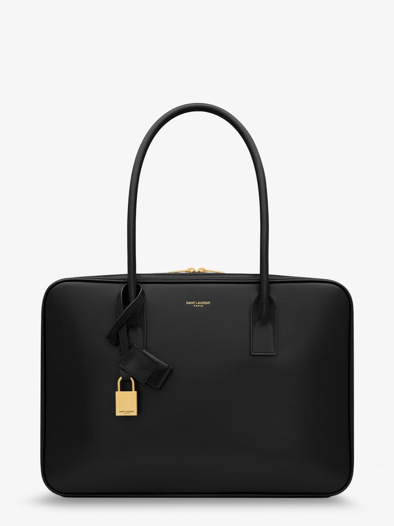 Saint Laurent Saint Laurent Sac De Jour Box Leather Handbag Black - World Class Fashion