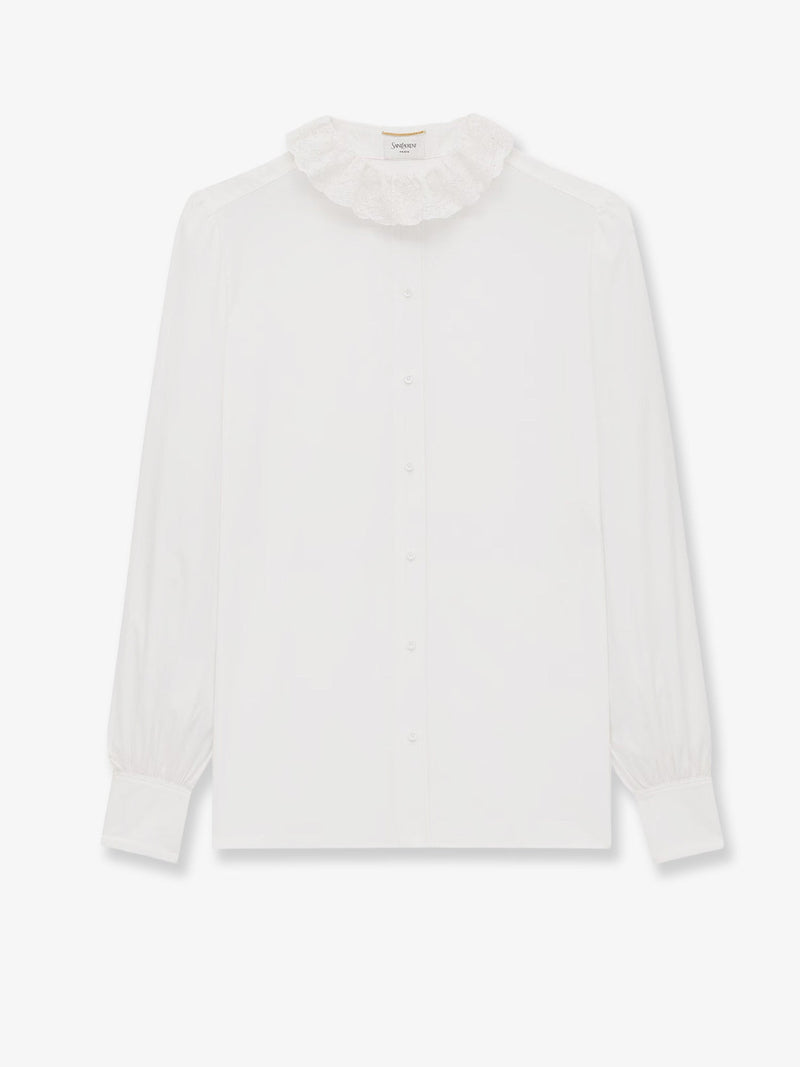 Saint Laurent Saint Laurent Certified Cotton Shirt White - World Class Fashion