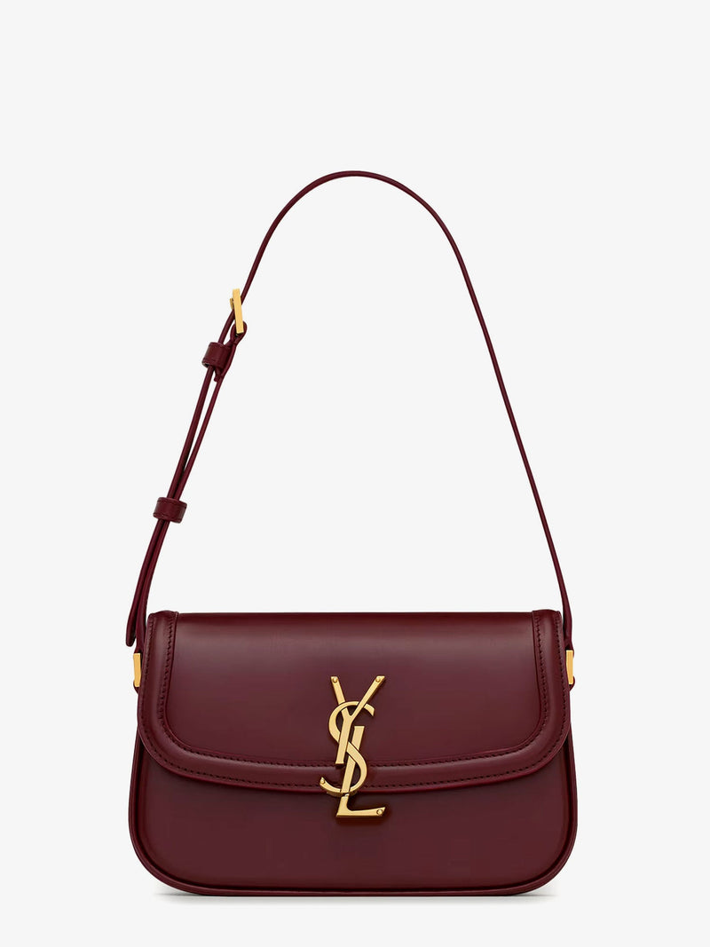Saint Laurent Saint Laurent Solferino Mini Leather Shoulder Bag Red - World Class Fashion