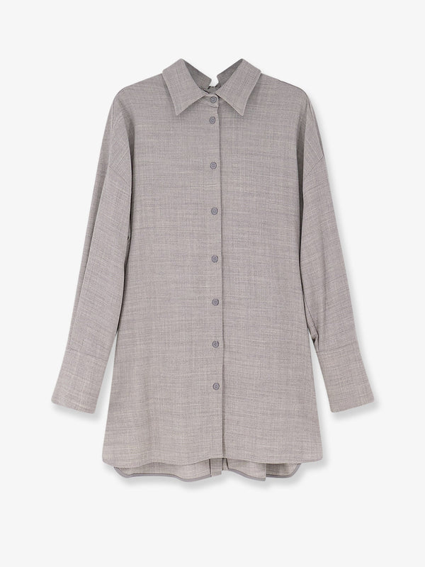 Semicouture Stretch Virgin Wool Long Shirt