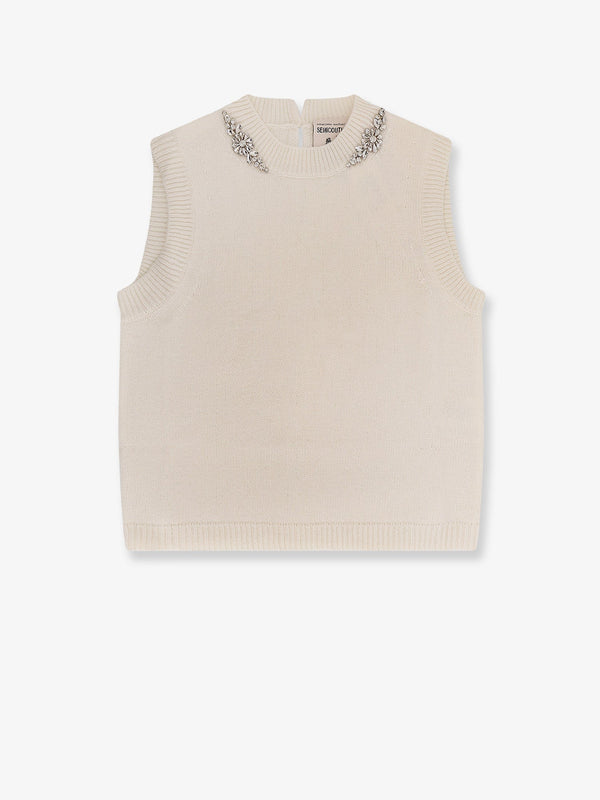 Semicouture Wool And Cashmere Vest