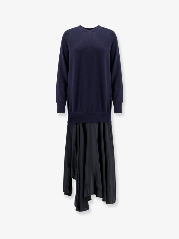 Semicouture Recycled Cashmere Blend Long Dress