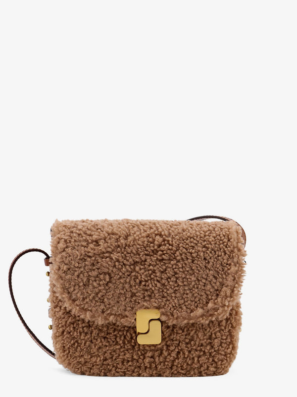 Soeur Bellissima Mini Fur And Leather Shoulder Bag