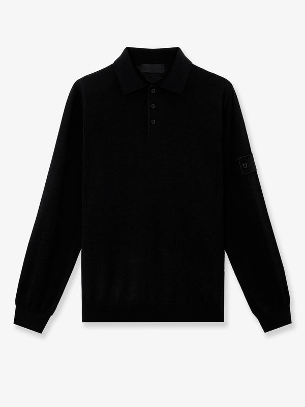 Stone Island Virgin Wool Polo Sweater