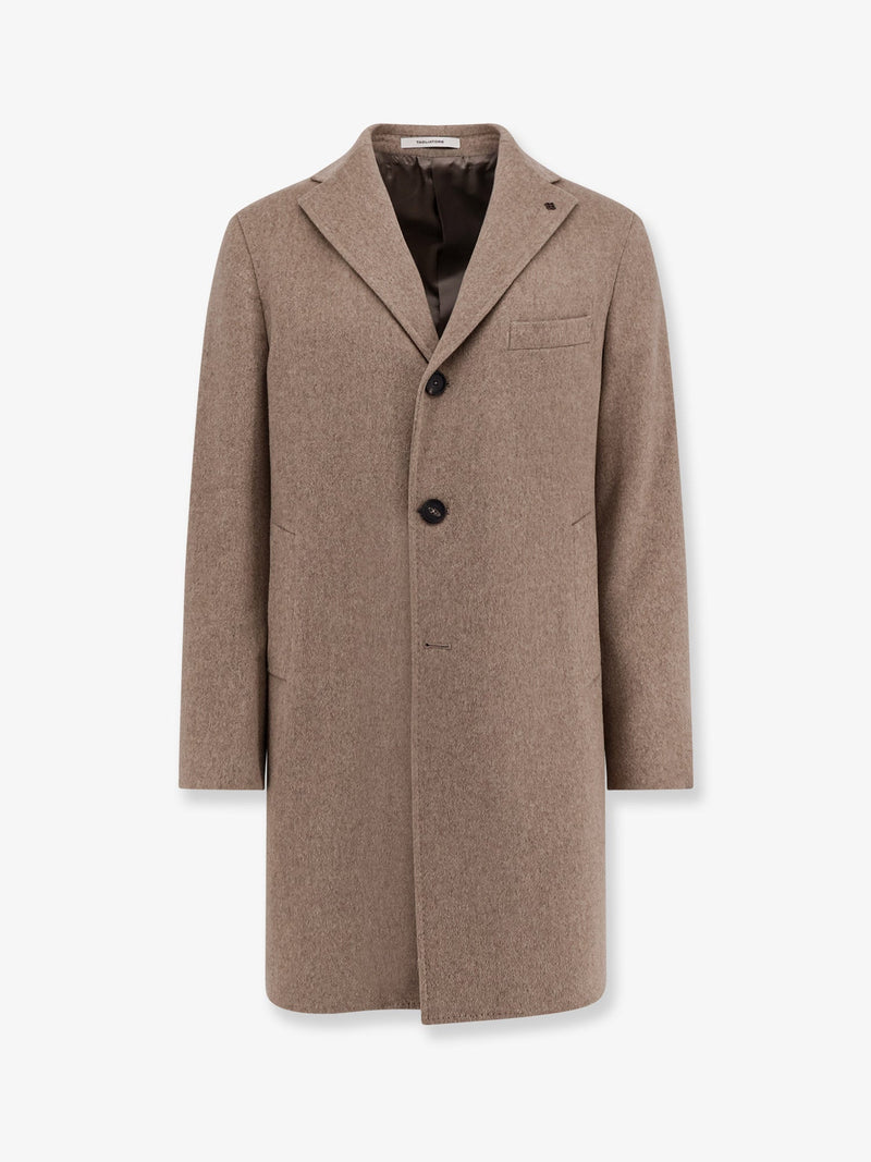 Tagliatore Tagliatore Virgin Wool Coat Beige Men - World Class Fashion