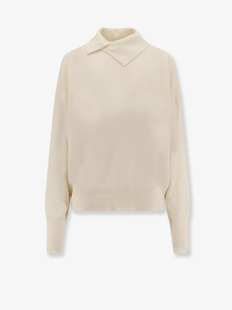 The 73 El suéter de lana de cuello alto 73 blanco para mujer - World Class Fashion