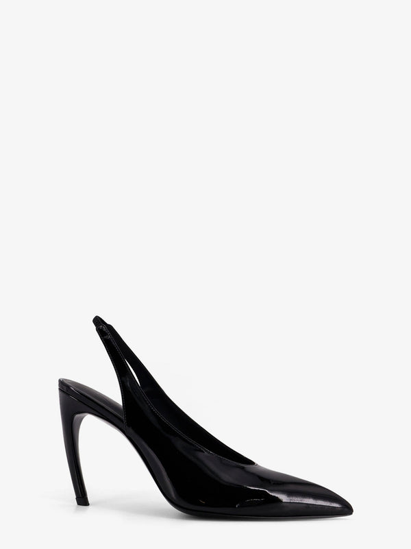 The Attico Viper Leather Slingback Pumps