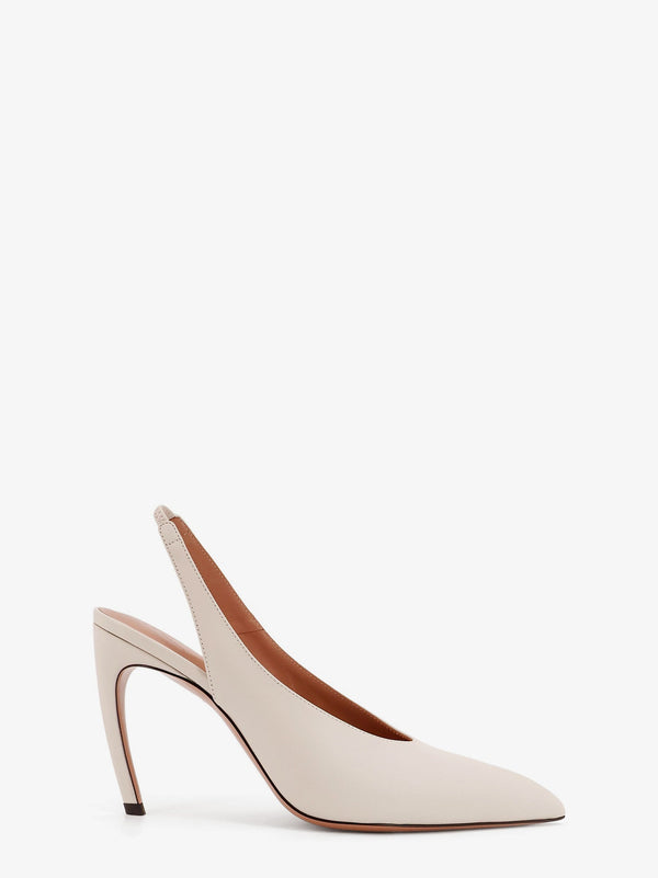 The Attico Viper Leather Slingback Pumps