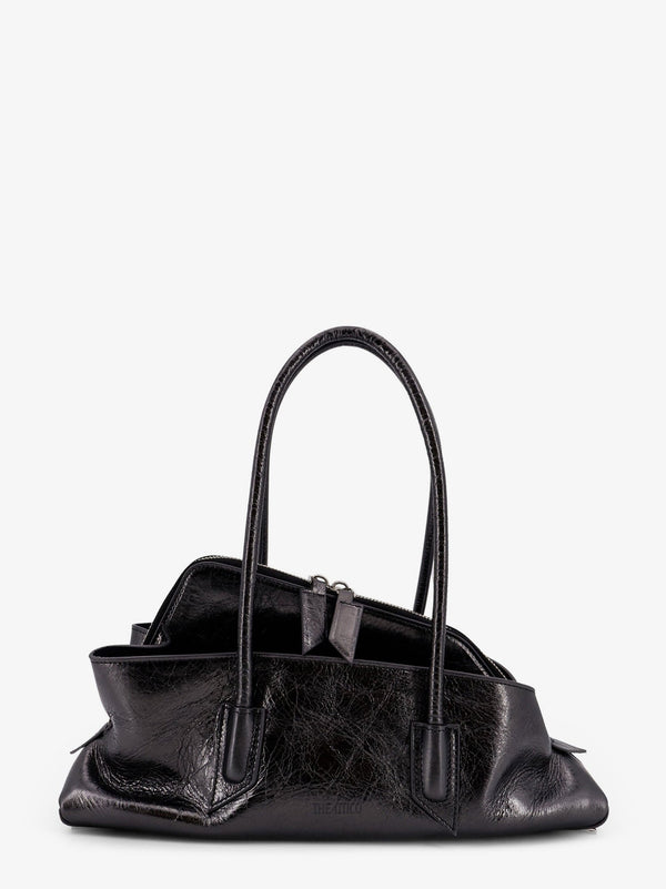 The Attico La Passeggiata Small Laminated Leather Shoulder Bag