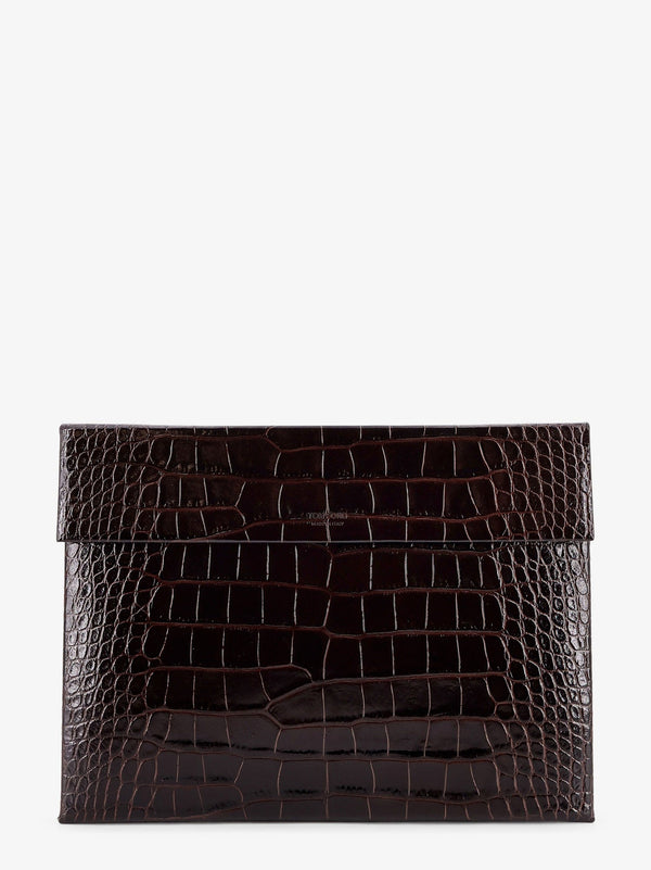 Tom Ford Crocodile-Print Leather Document Holder