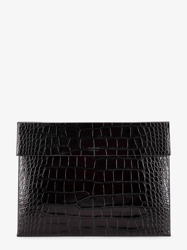 Tom Ford Crocodile-Print Leather Document Holder