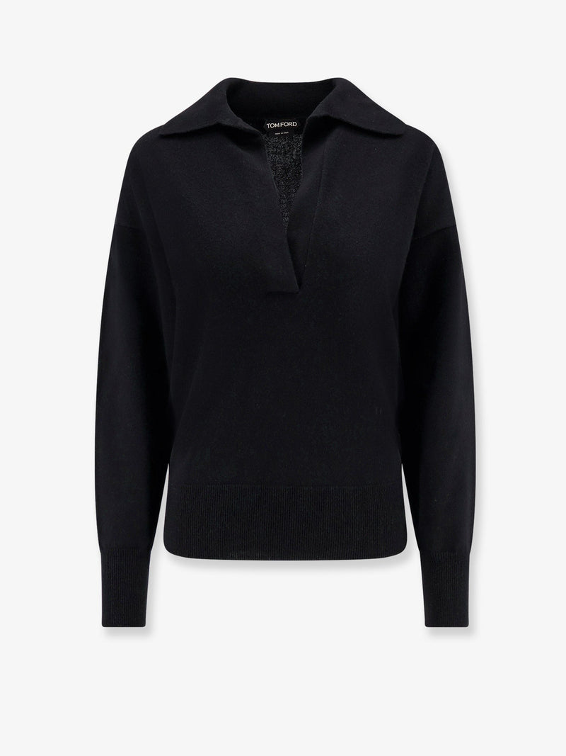 Tom Ford Tom Ford Suéter Polo de Cachemira Negro para Mujer - World Class Fashion