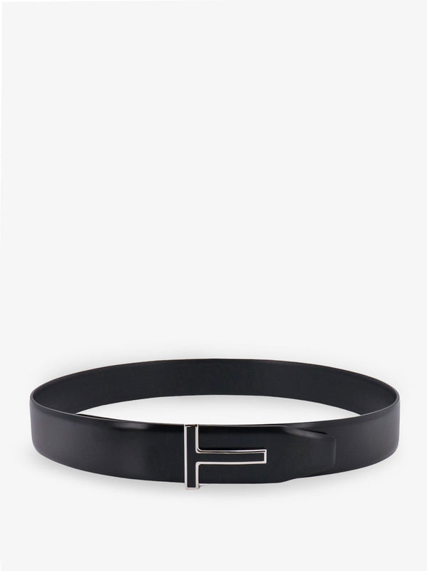 Tom Ford Leather Belt With Enamelled Logo