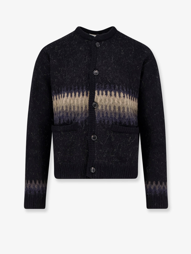 Tonywack Cárdigan de alpaca con jacquard Tonywack negro pálido - World Class Fashion