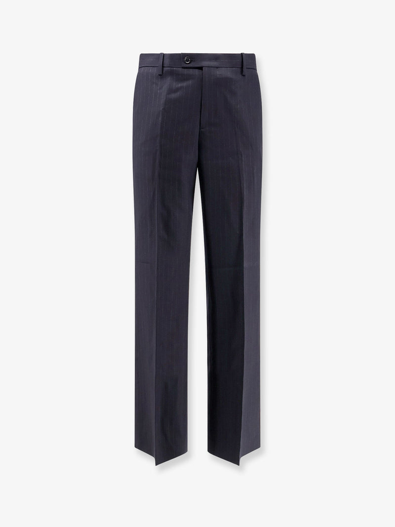 Tonywack Pantalones a Rayas de Lana Tonywack Color Azul Marino - World Class Fashion