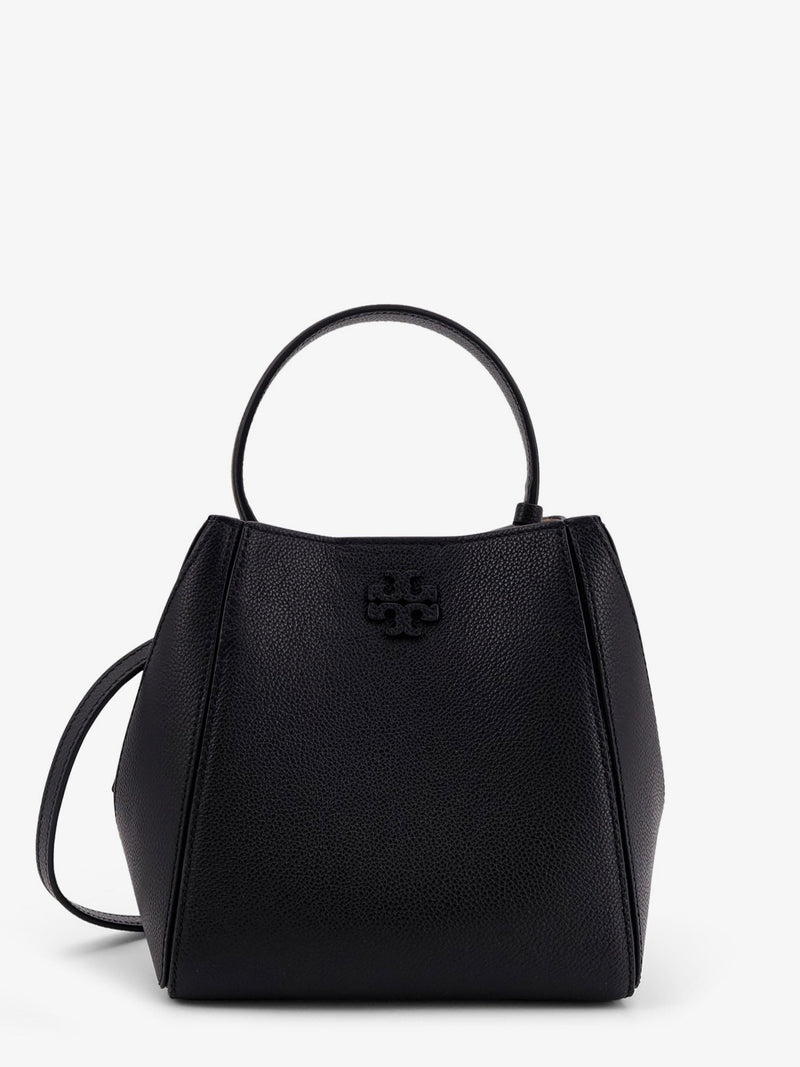 Tory Burch Tory Burch Mcgraw Small Leather Bucket Bag Black - World Class Fashion