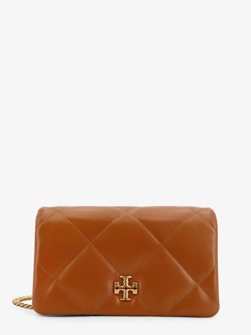 Tory Burch Tory Burch Kira Matelassé Leather Shoulder Bag Brown - World Class Fashion