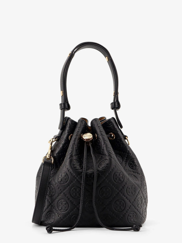 Tory Burch T Monogram Pebble Leather Bucket Bag