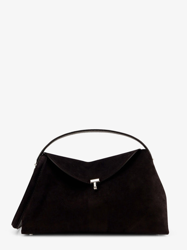 Toteme T-Lock Suede Leather Shoulder Bag