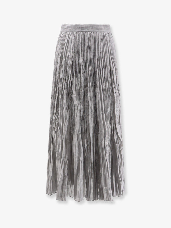 Toteme Crinkled Plissé Cotton Skirt