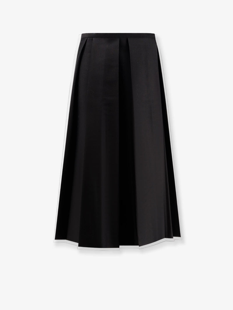 Toteme Toteme Wool and Silk Midi Skirt Black - World Class Fashion