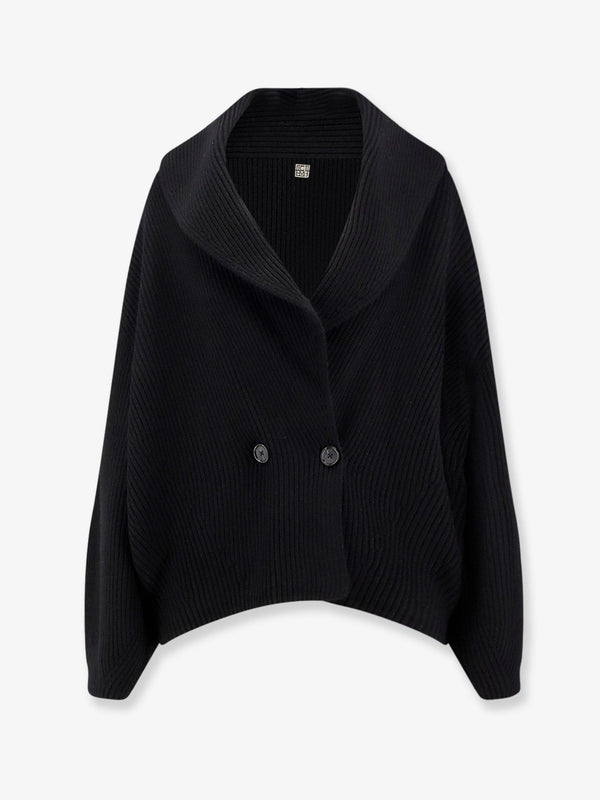 Toteme Shawl-Lapel Wool Cardigan