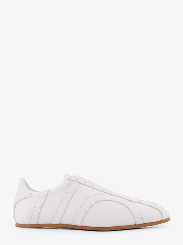 Toteme Canvas Low-Top Sneakers With Leather Profiles